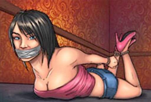 hogtied girl gang member from SexGangsters game