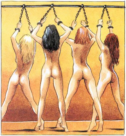 four chained women