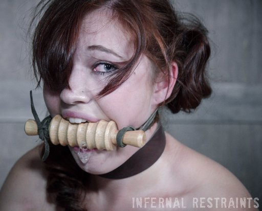 stephanie staar gagged with large hard wooden gag that makes her drool