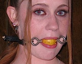 closeup of studs on ball gag