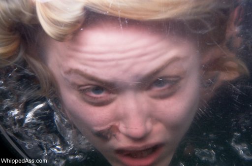 underwater shot of her face in the toilet while she gets a swirlie