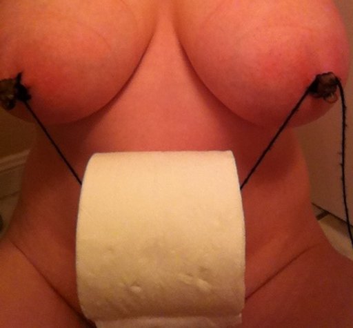 nipple bondage for a toilet slave