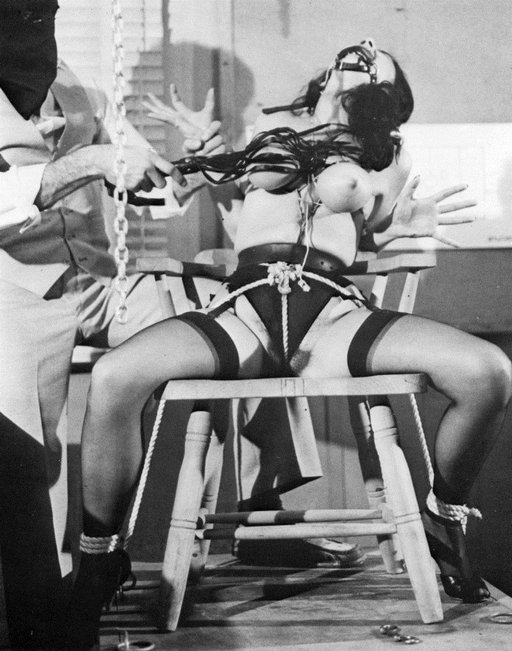 vintage bondage for breast whipping