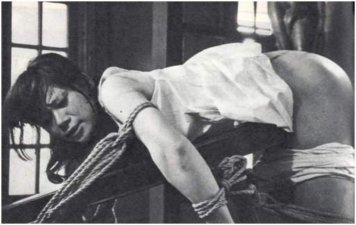 bent over and well tied for japanese bondage movie bdsm from behind